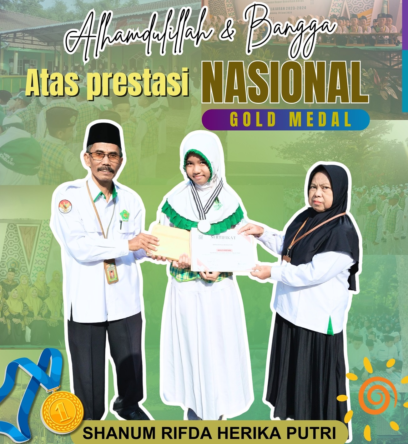 MIN 5 Jombang Kembali Raih Medali Emas Pada Ajang Olimpiade IPS Level 2 Tingkat Nasional Jenjang SD/MI Kelas 3-4 Tahun 2024